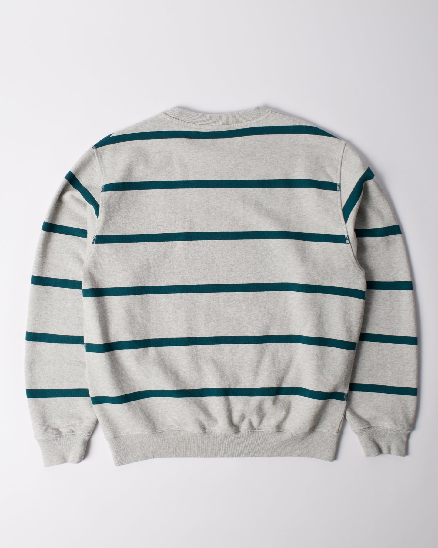 By Parra Pristine Striper Crewneck Sweater Heather Grey