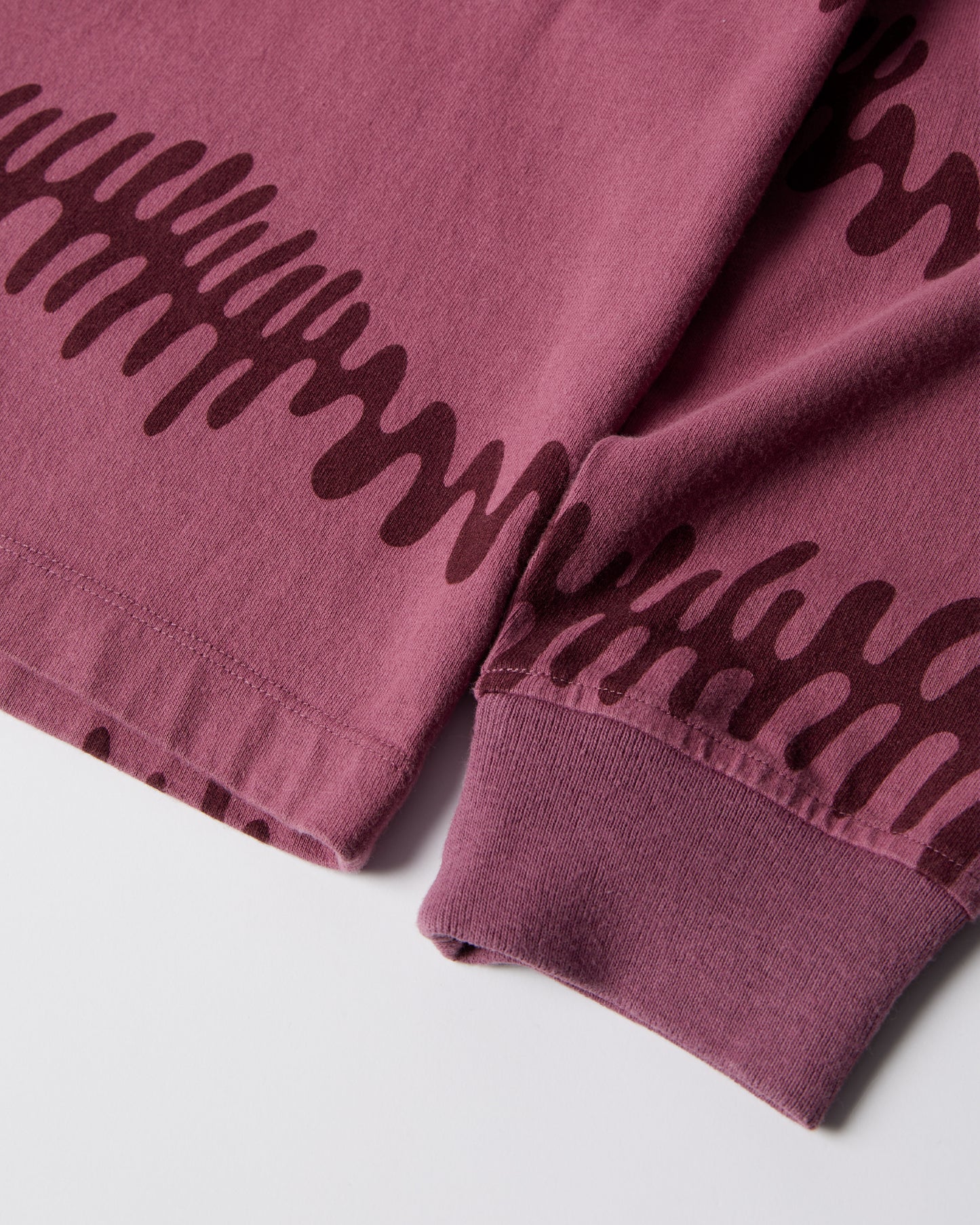 By Parra Stitched Skull Longsleeve T-Shirt Washed Magenta