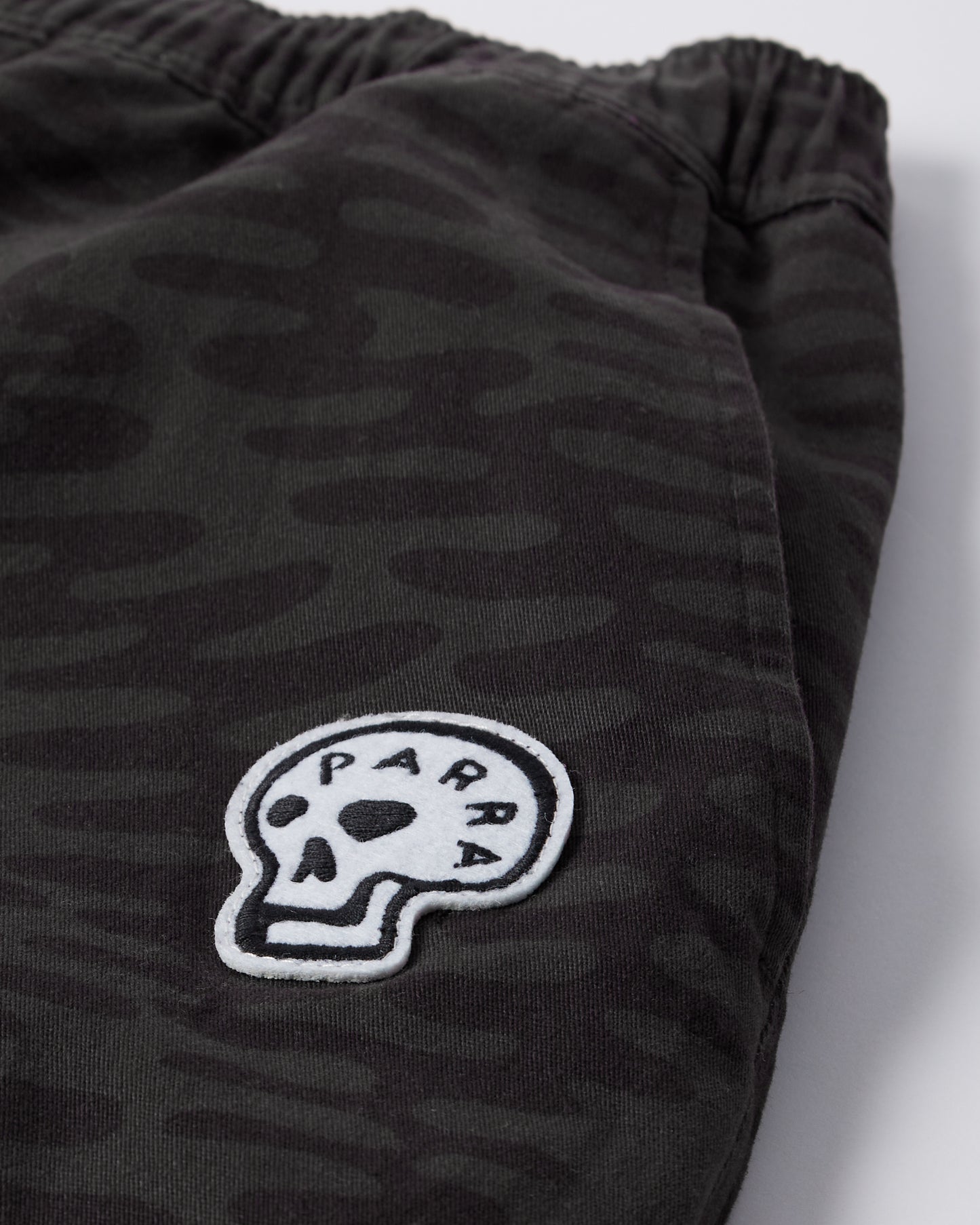 By Parra Stitched Skull Pants Washed Grey