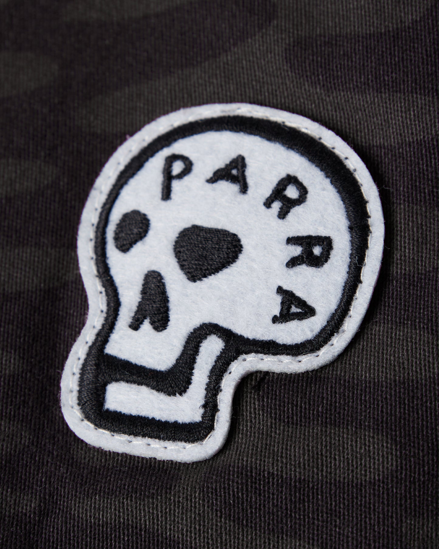 By Parra Stitched Skull Pants Washed Grey