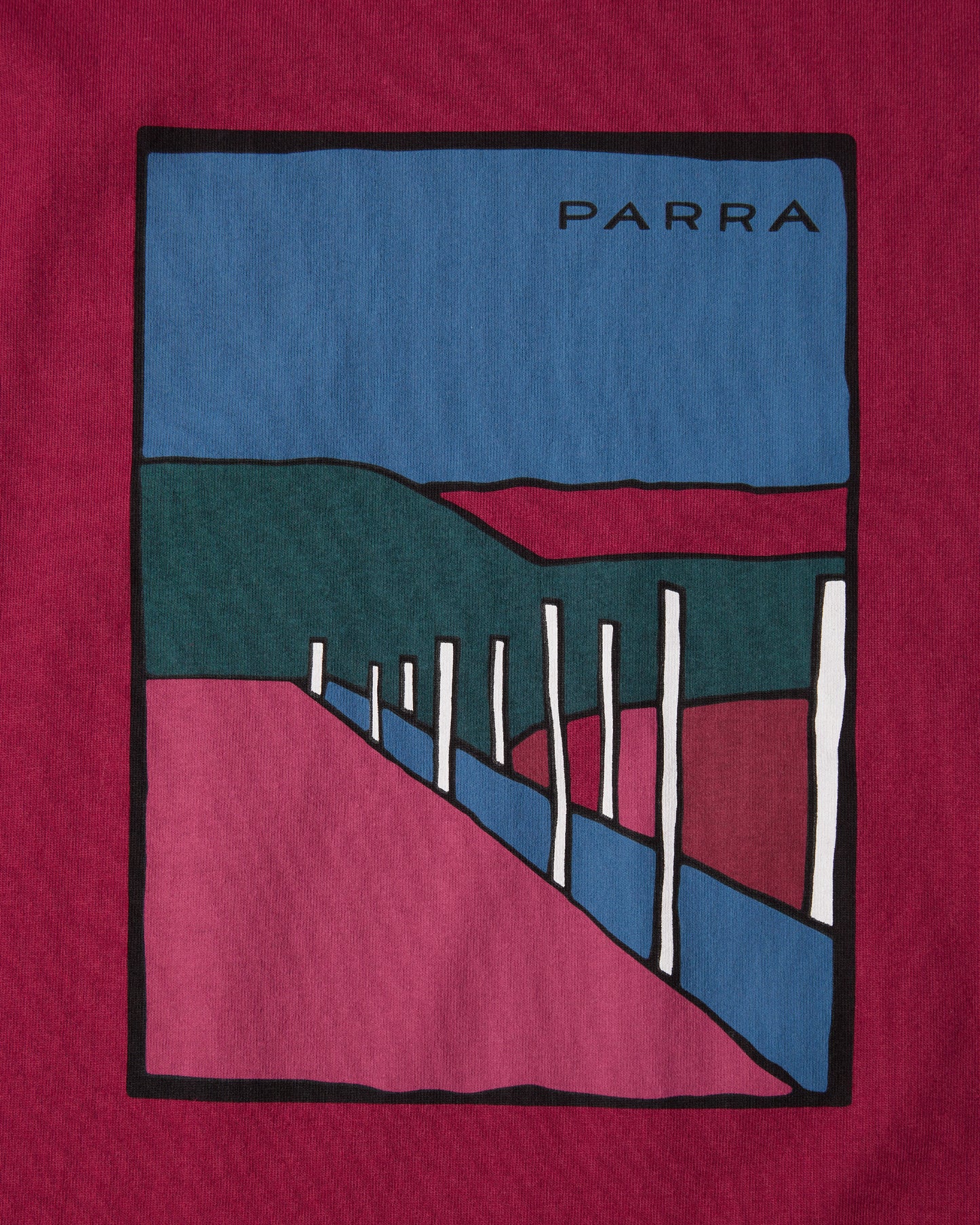 Parra Beach Parking T-Shirt Raspberry