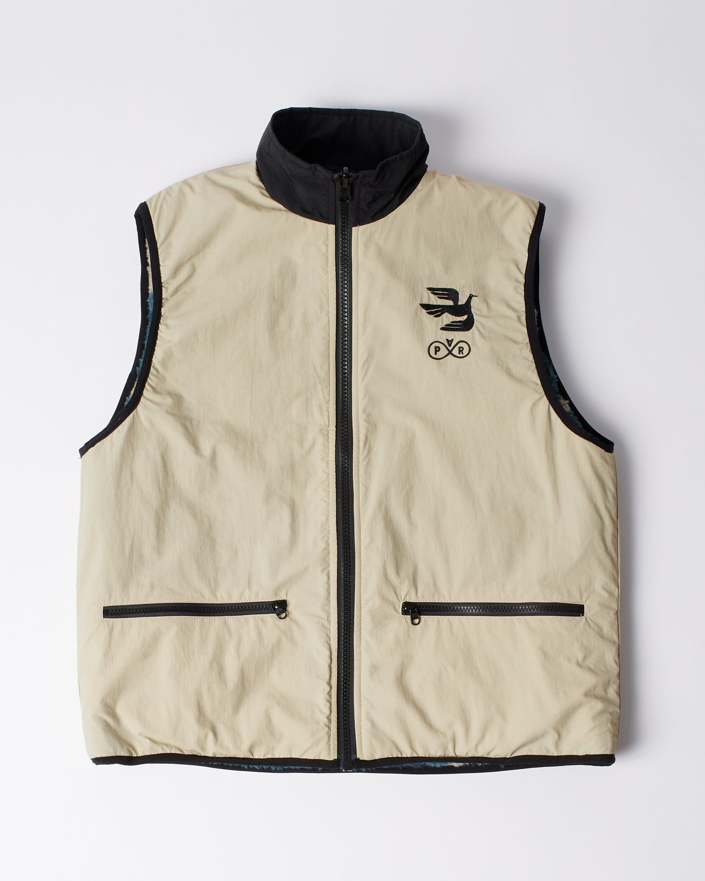 Parra Infinite Bird Reversible Vest Navy Blue