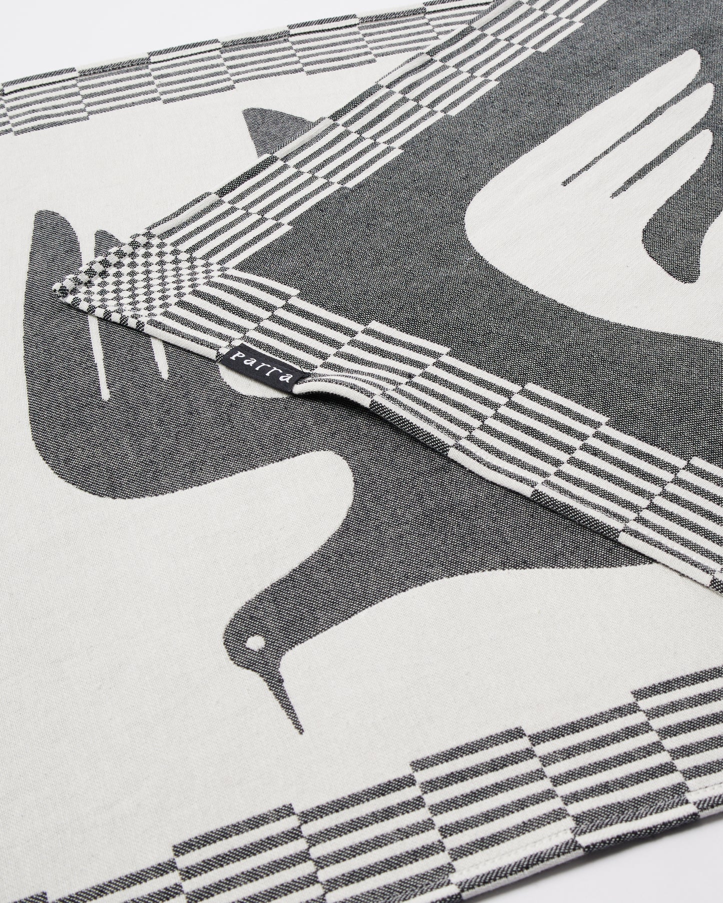 Parra Infinite Kitchen Bird Towel Set Black