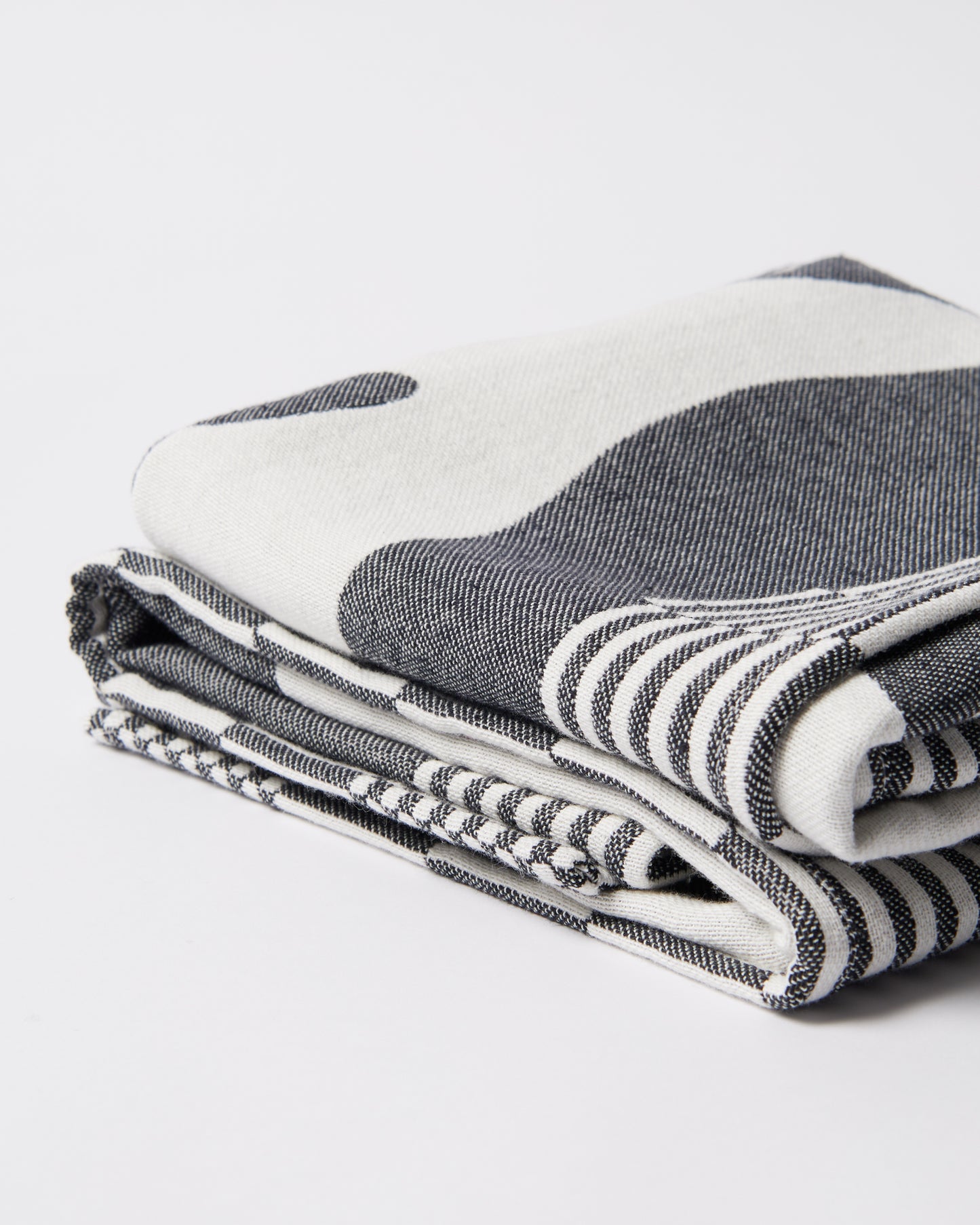 Parra Infinite Kitchen Bird Towel Set Black