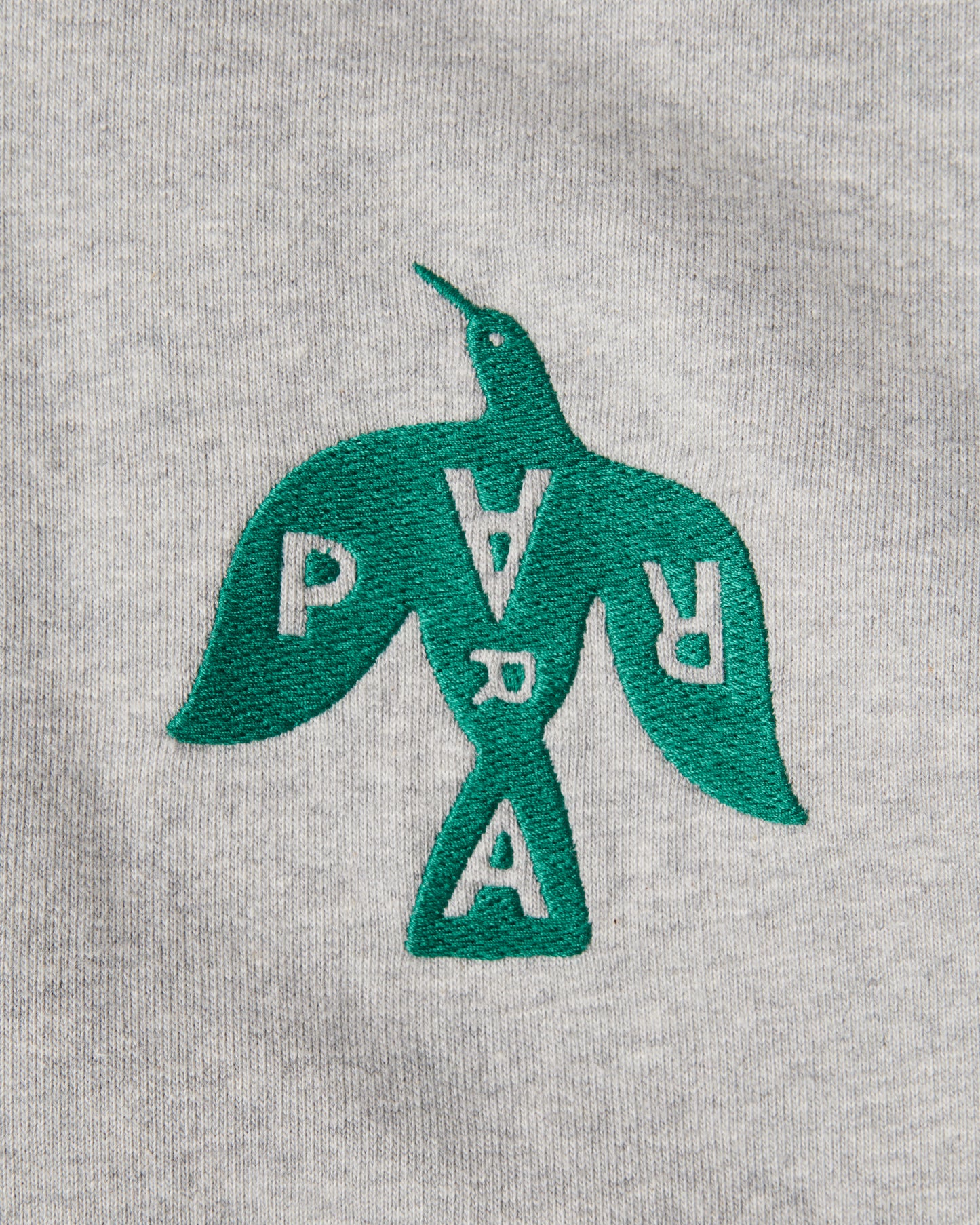 Parra Crow Logo Hooded Sweater Heather Grey