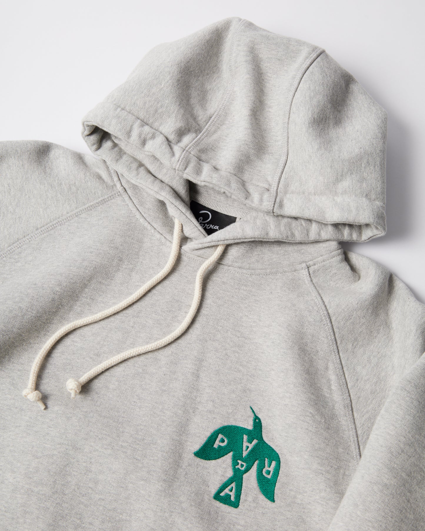 Parra Crow Logo Hooded Sweater Heather Grey
