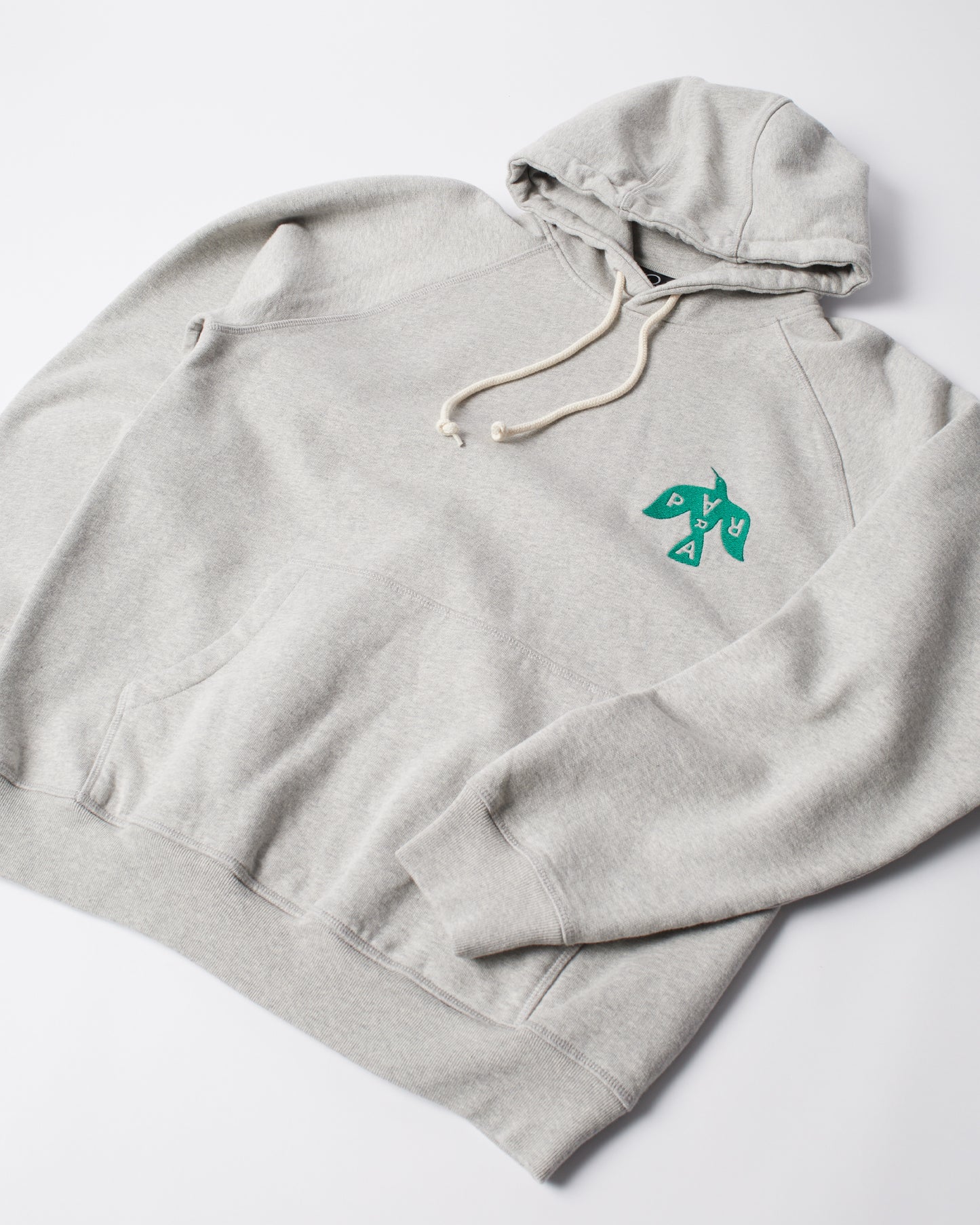 Parra Crow Logo Hooded Sweater Heather Grey