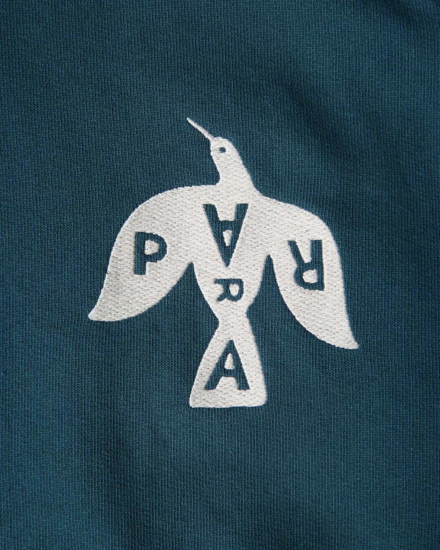 Parra Crow Logo Hooded Sweater Teal