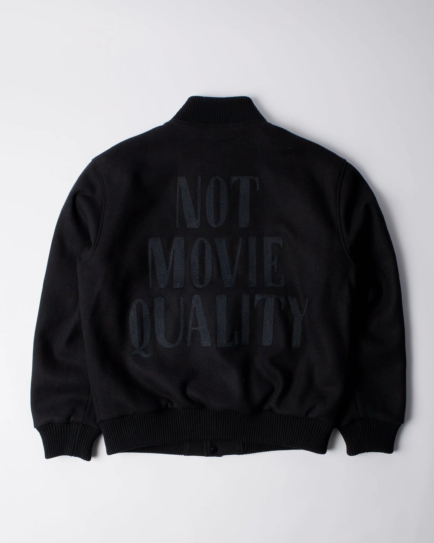 Parra Not Movie Quality Varsity Jacket Black
