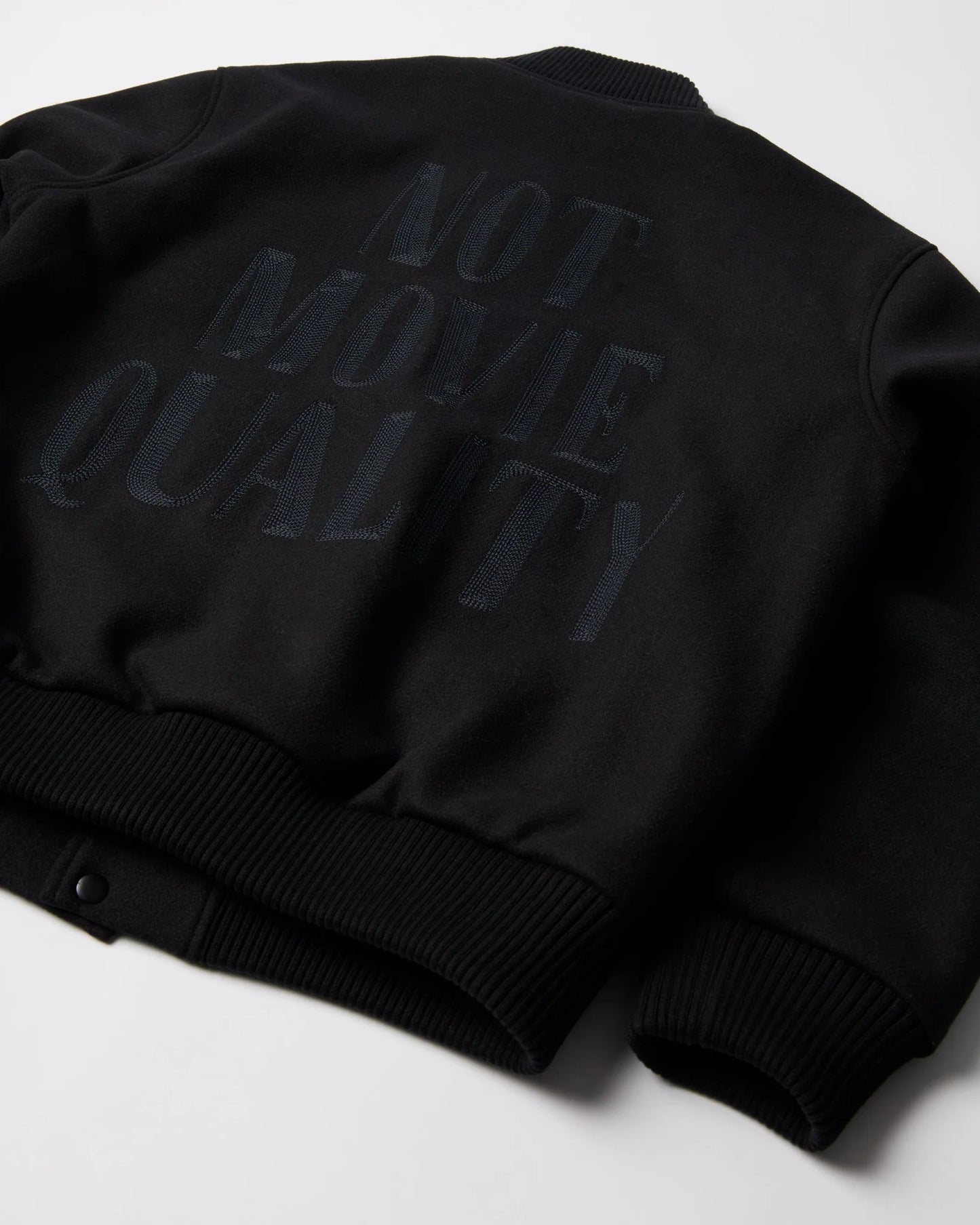 Parra Not Movie Quality Varsity Jacket Black