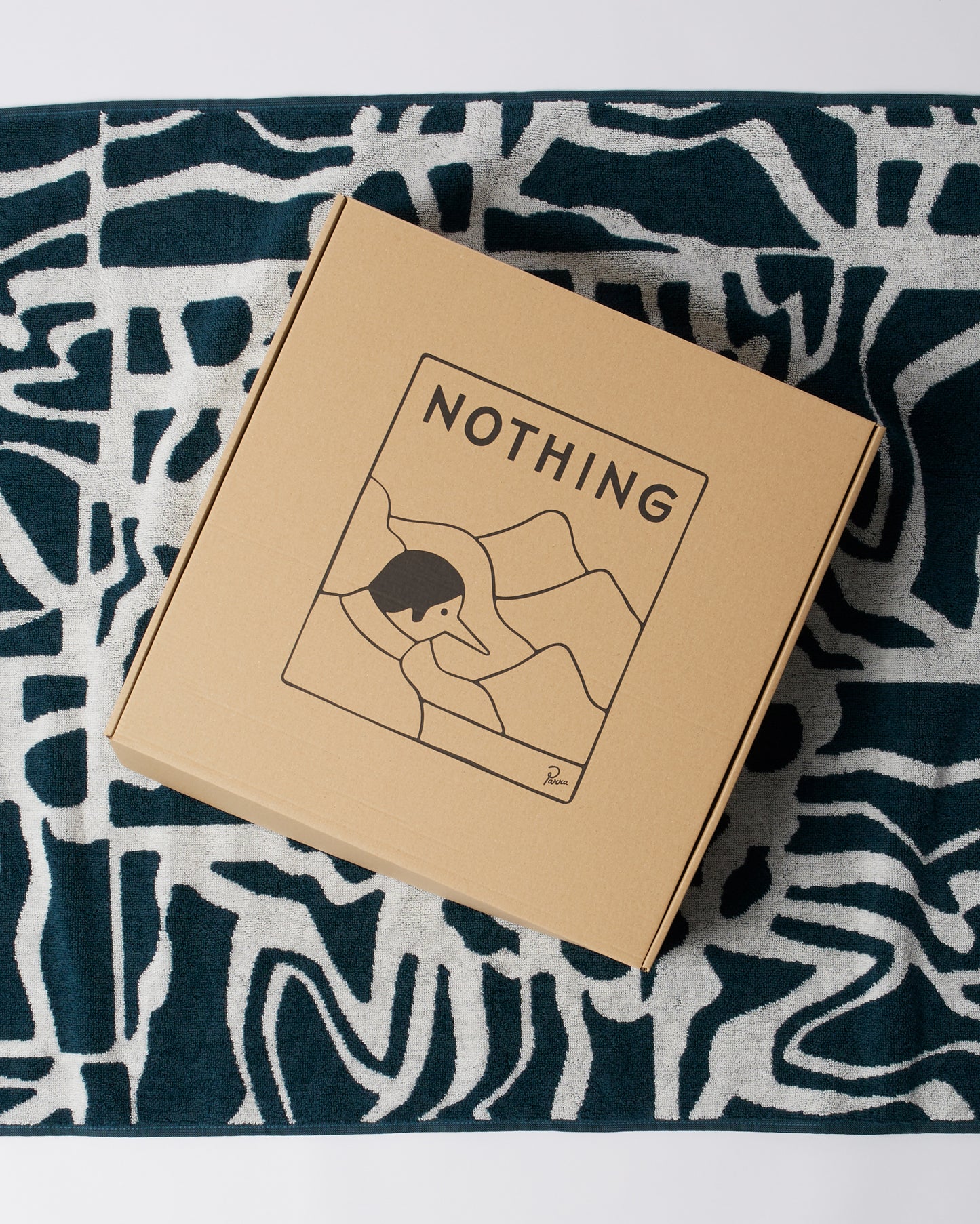 Parra Broken FTP Bath Towel Set Teal Green