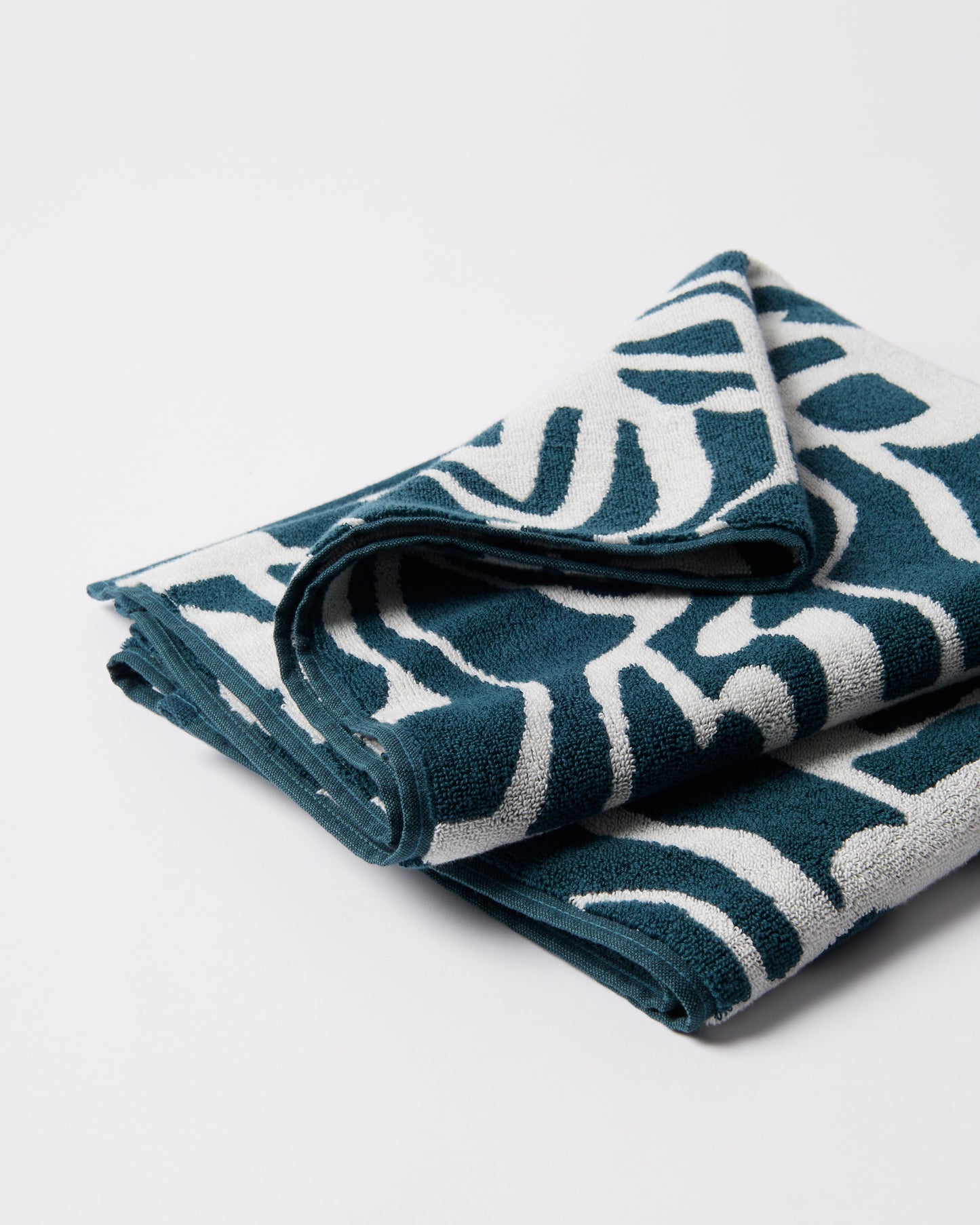 Parra Broken FTP Bath Towel Set Teal Green