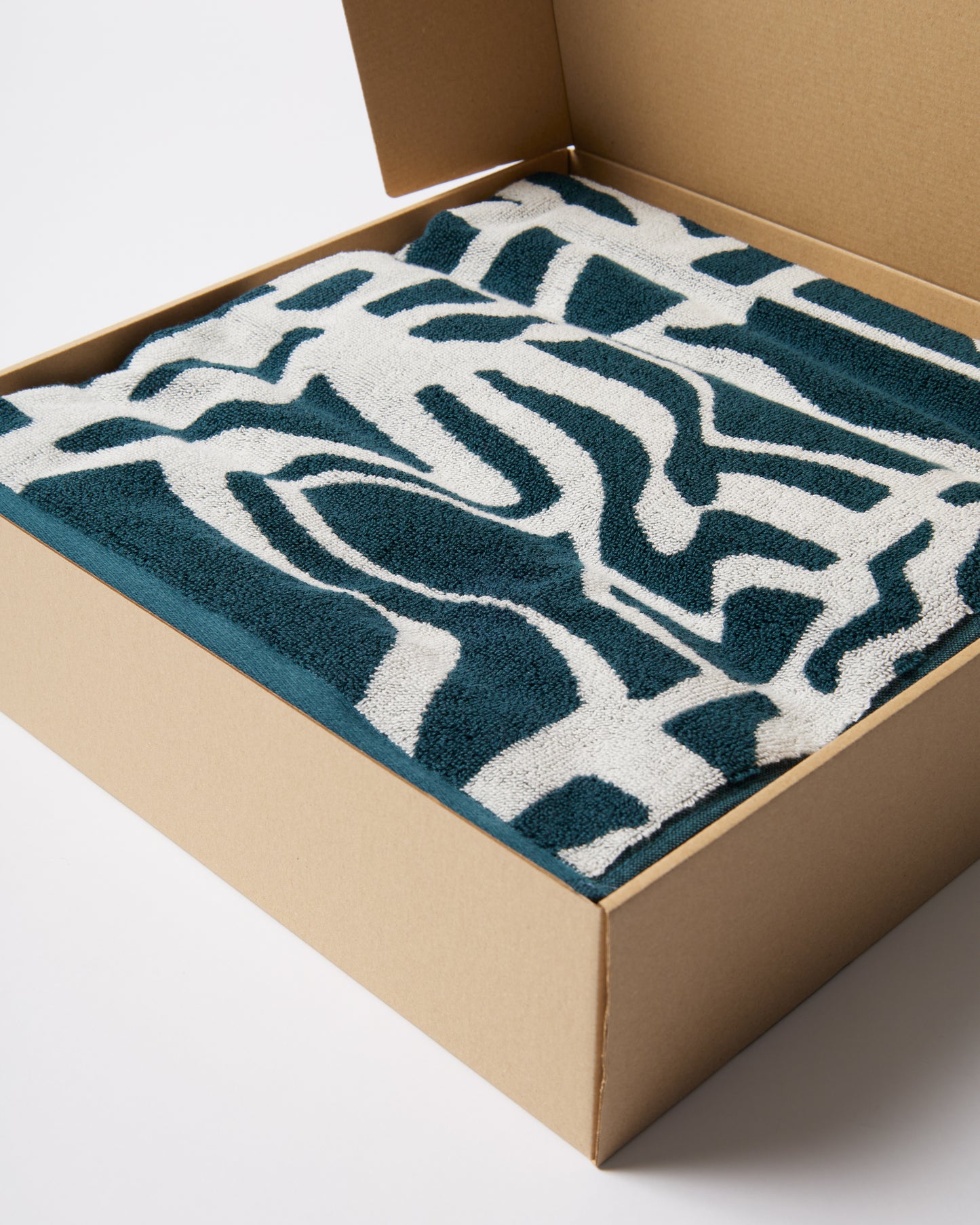 Parra Broken FTP Bath Towel Set Teal Green