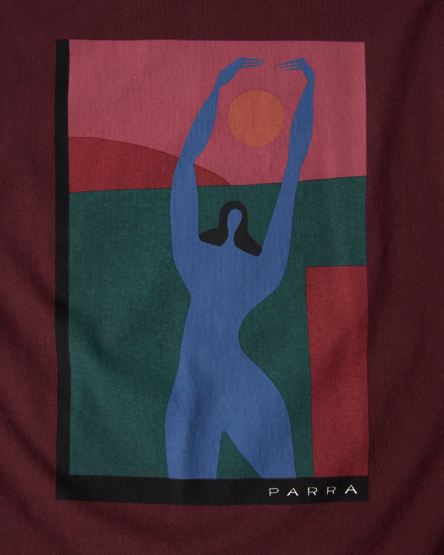 Parra Protect The Sun T-Shirt Dark Burgundy