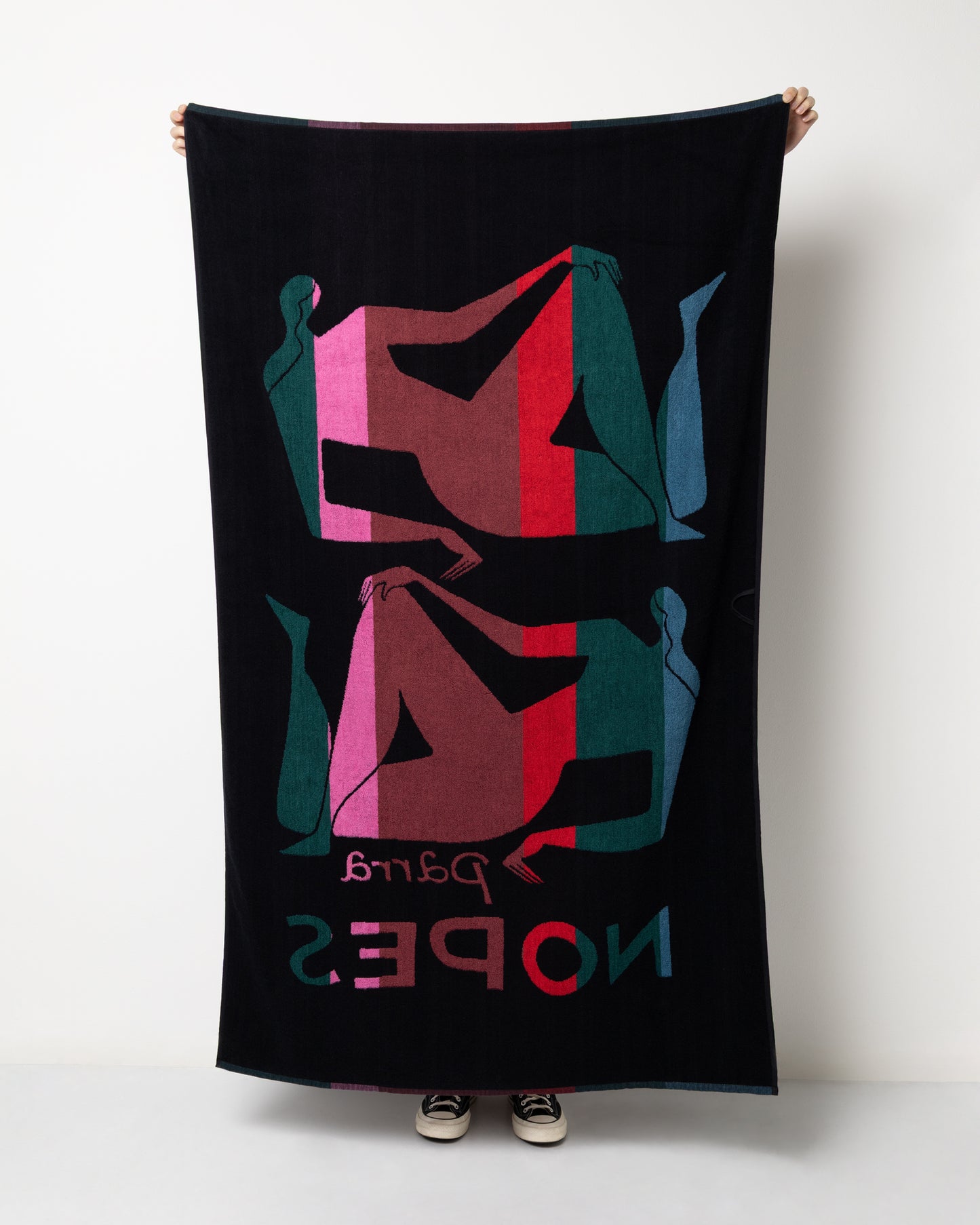 By Parra Nope Und Nopes Beach Towel Mallard Green