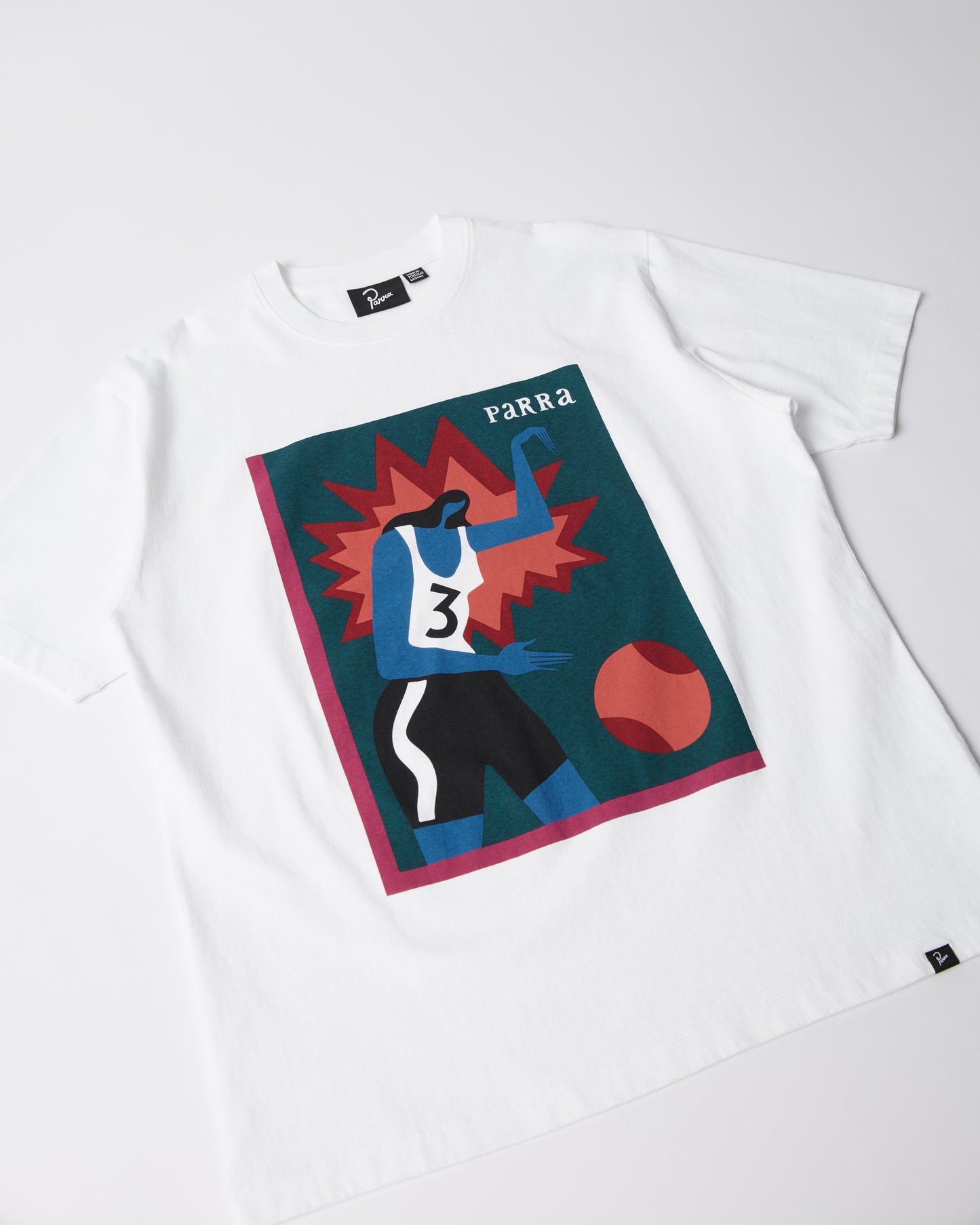 By Parra Baseketball T-Shirt White