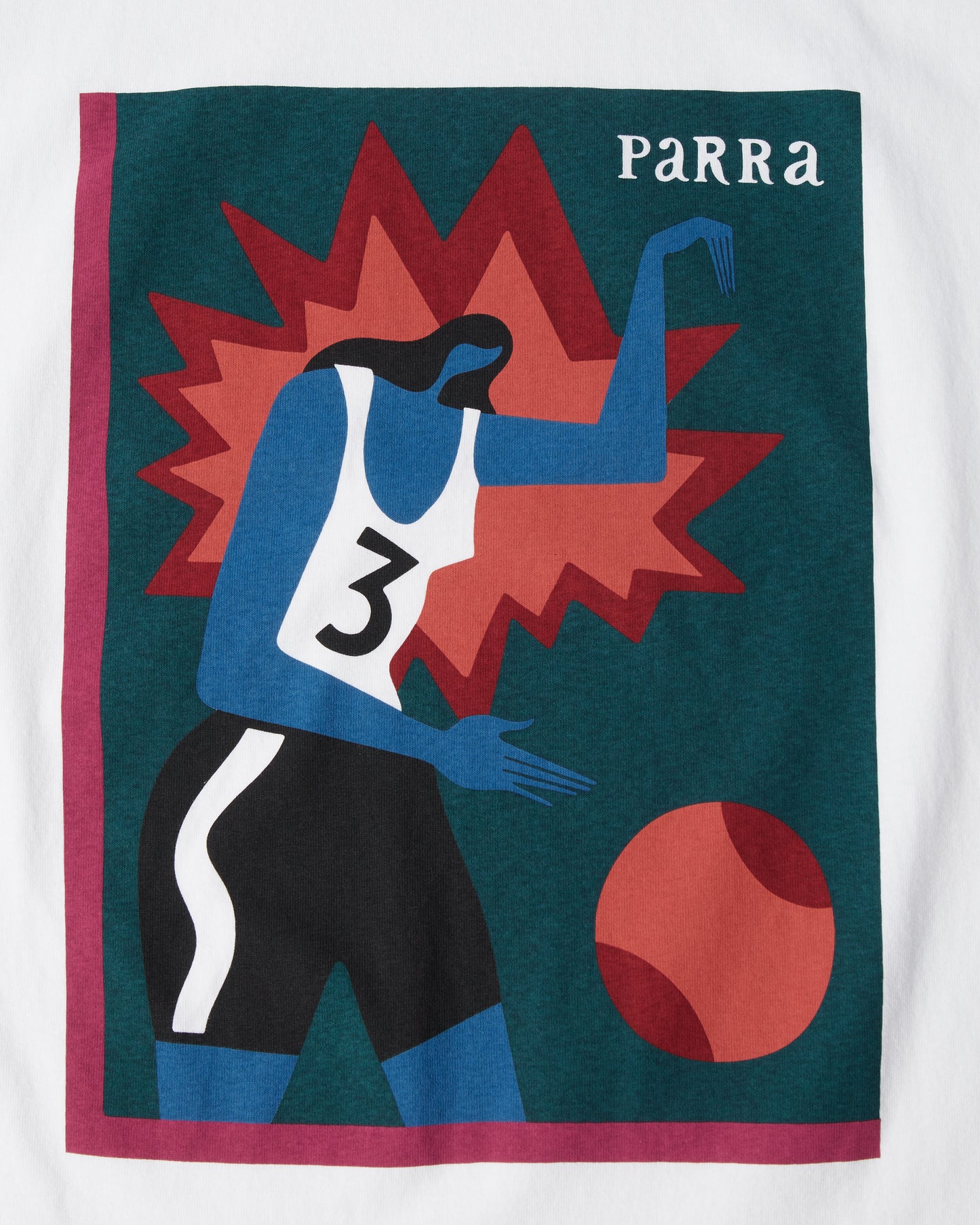 By Parra Baseketball T-Shirt White