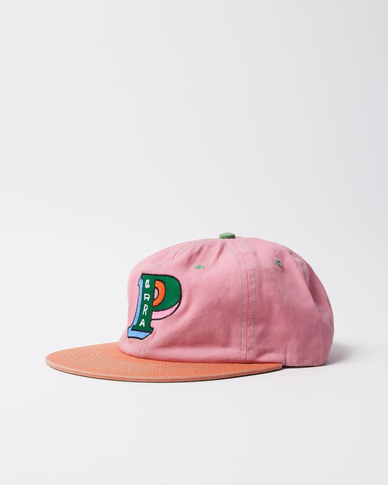 By Parra Slanted P 6 Panel Hat Pink