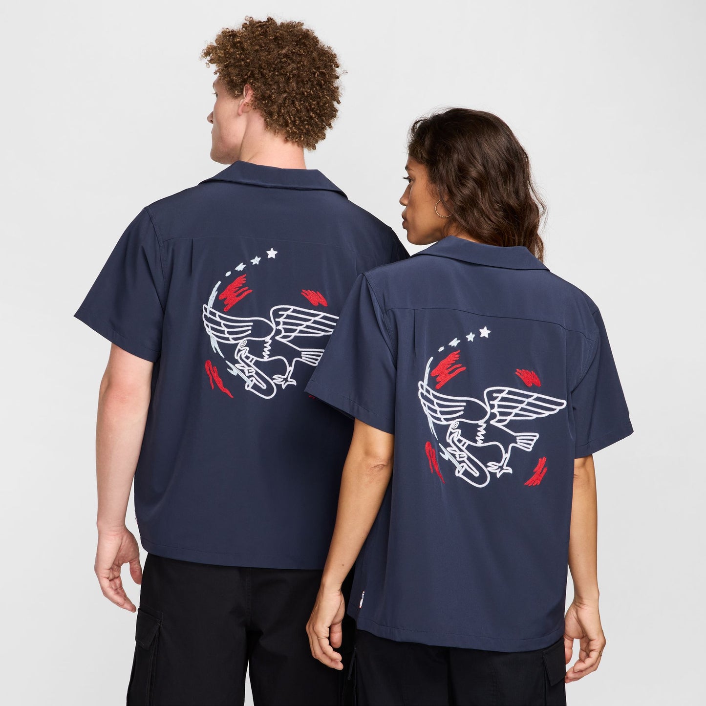 Nike SB USA Olympic Kit Bowler Shirt Obsidian/White