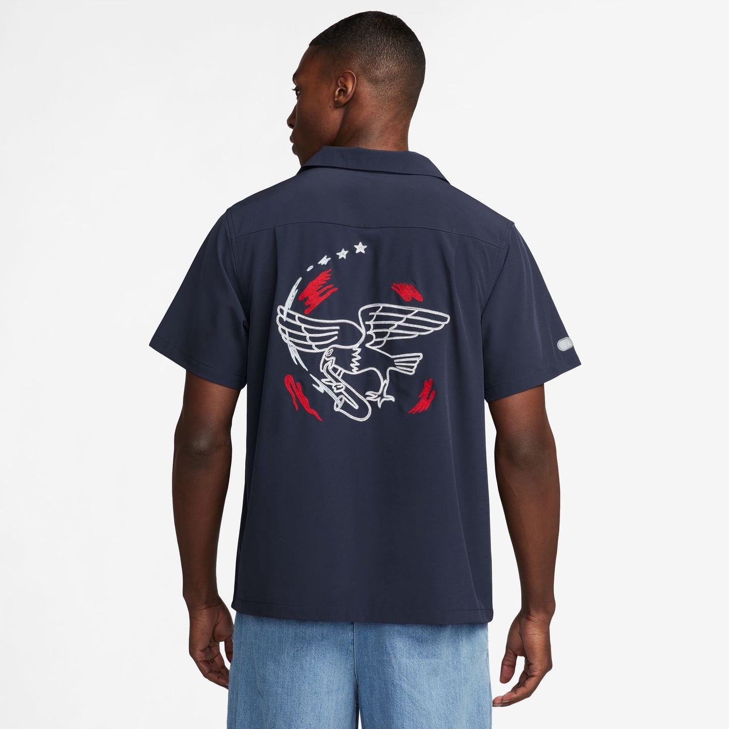 Nike SB USA Olympic Kit Bowler Shirt Obsidian/White