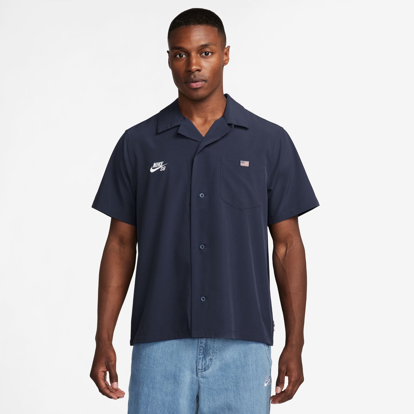 Nike SB USA Olympic Kit Bowler Shirt Obsidian/White