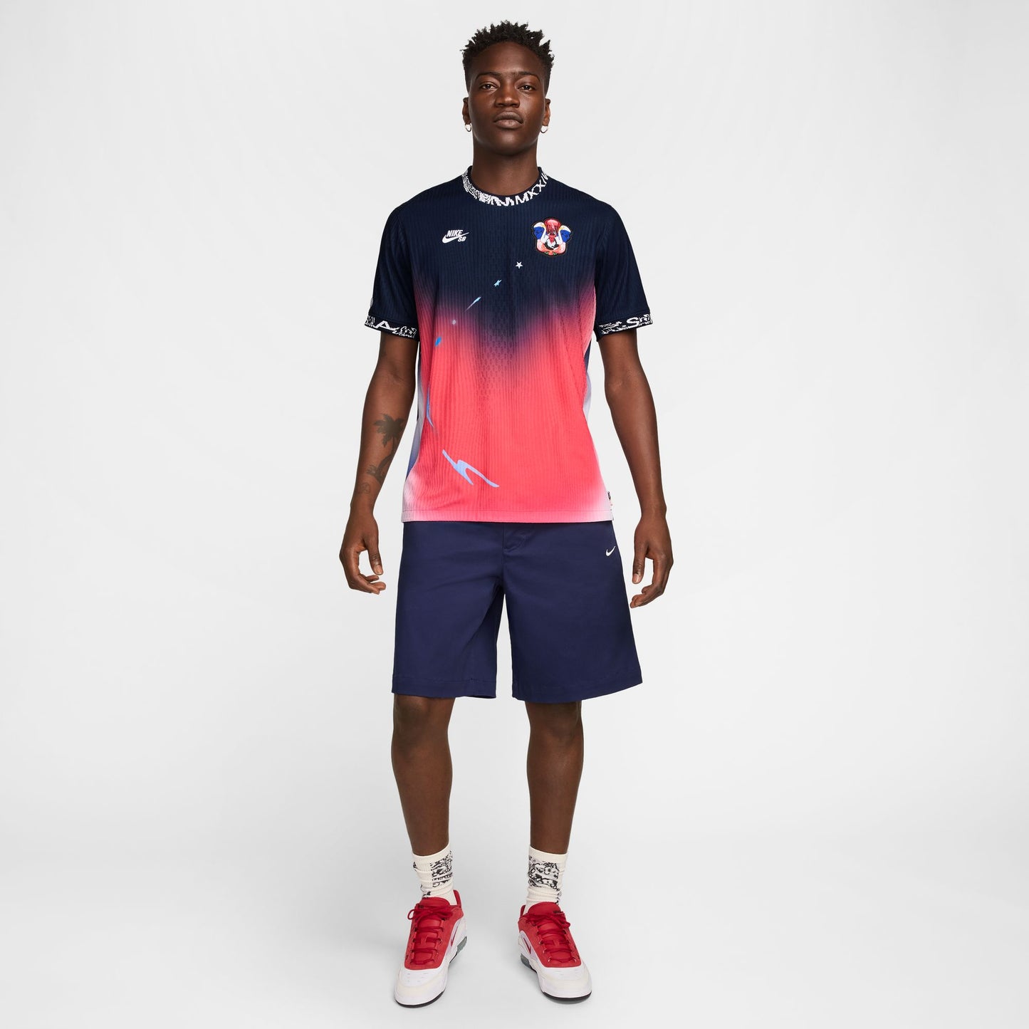 Nike SB USA Olympic Kit Jersey T-Shirt Obsidian/Bright Crimson/White