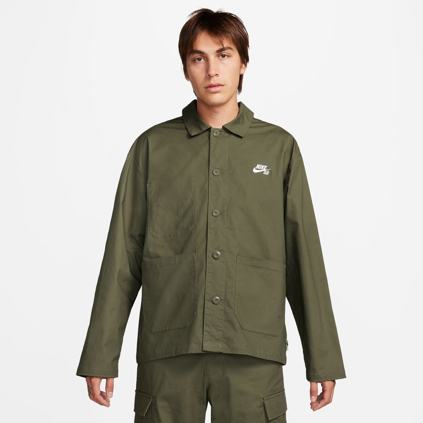 Nike SB Agnostic Chore Jacket Medium Olive/White