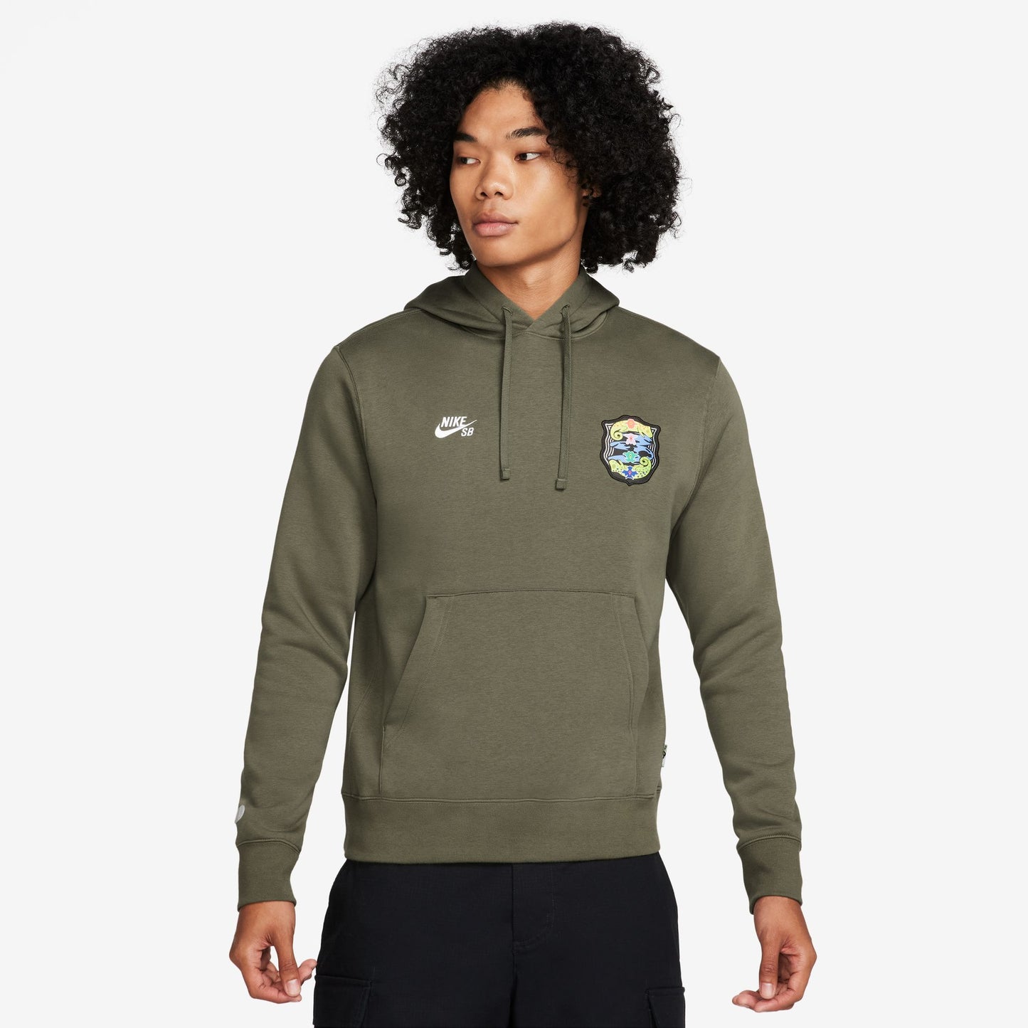 Nike SB Agnostic Hooded Sweater Medium Olive/White