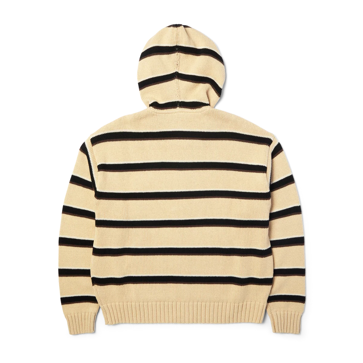 HUF Banks Striped Full Zip  Hooded Sweater Tan