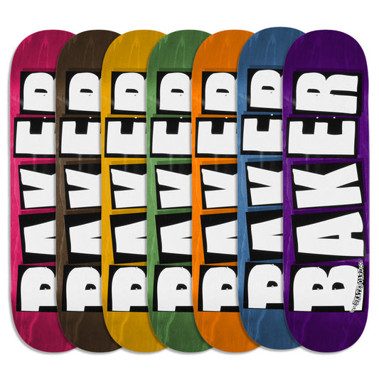 Baker B2 Shape Brand Logo Skateboard Deck Assorted Veneer 8.5