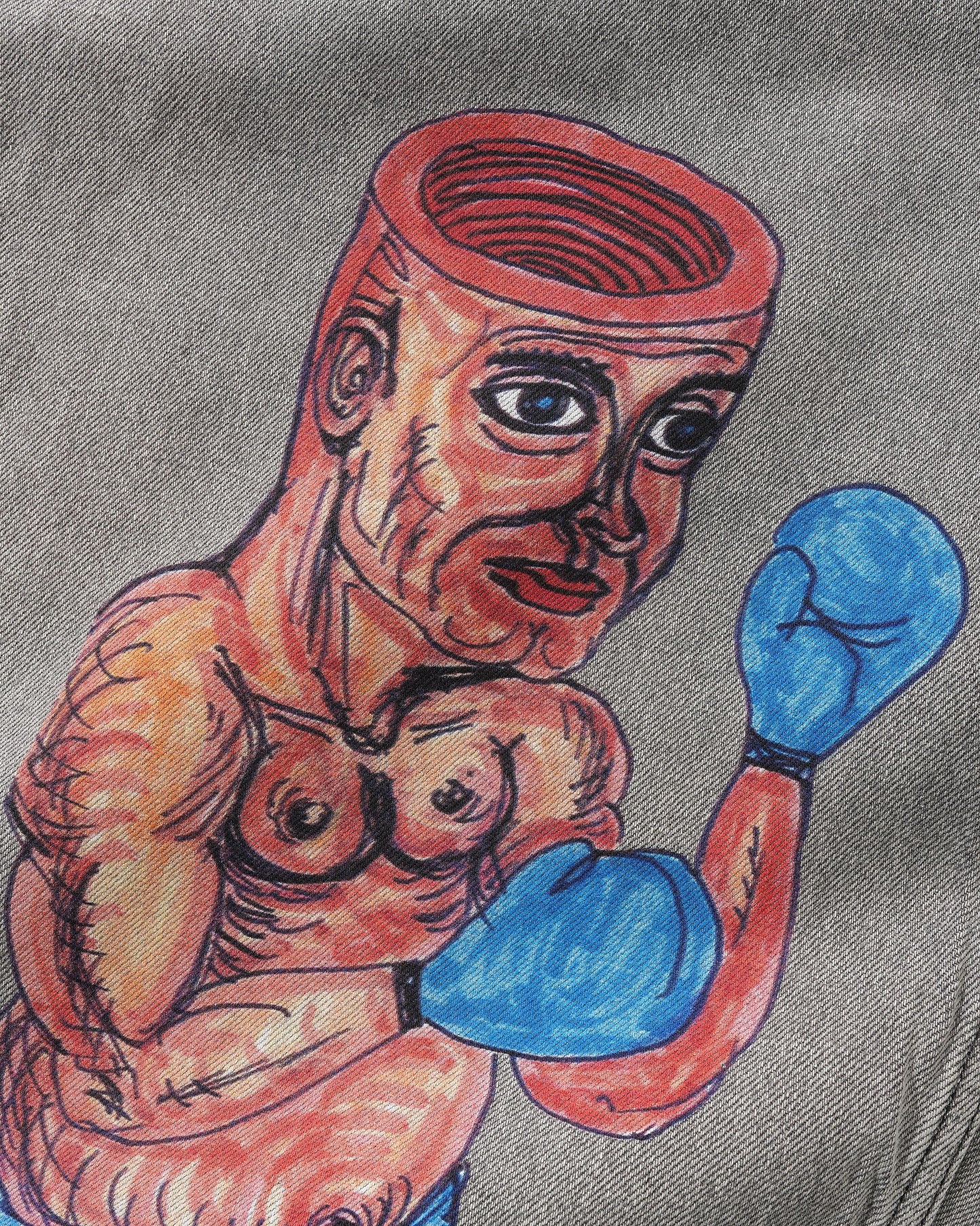 Butter Goods x Daniel Johnston Boxing Denim Jeans Washed Grey
