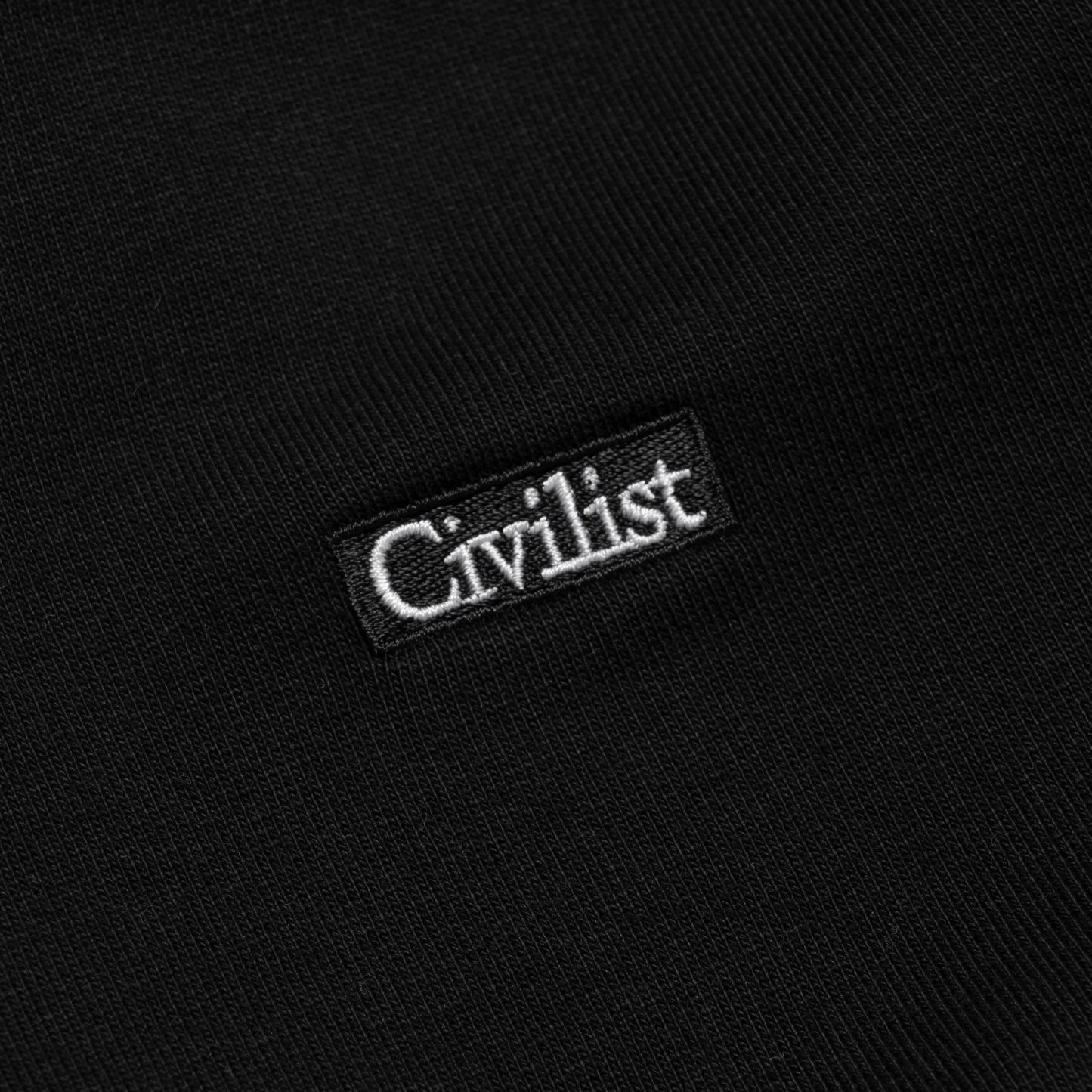 Civilist Studded Heavy Zip Hooded Sweater Black