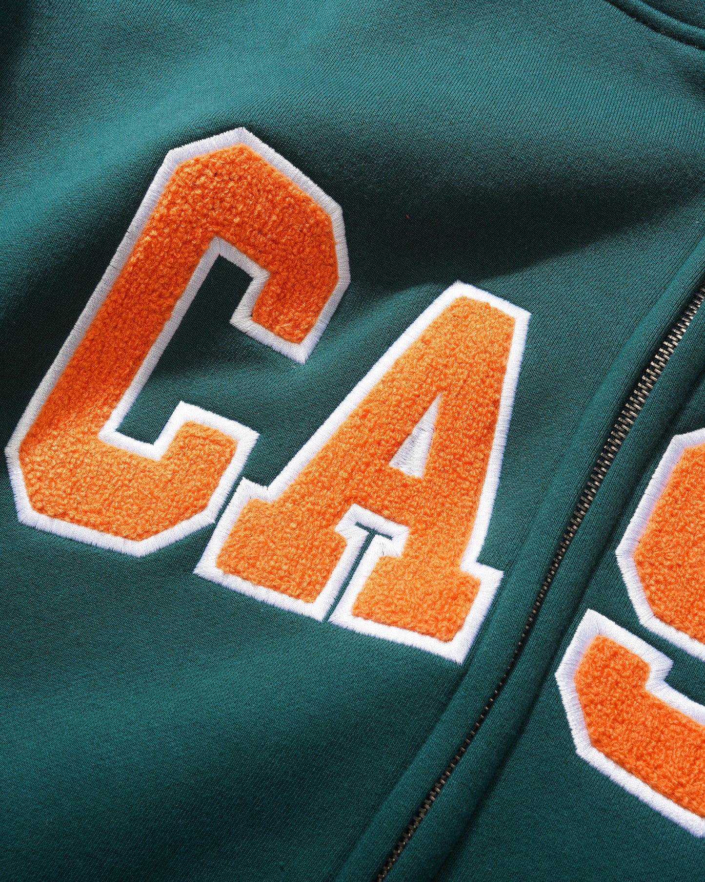 Cash Only Campus Zip-Thru Hooded Sweater Forest