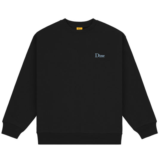 Dime Classic Small Logo Crewneck Sweater Black