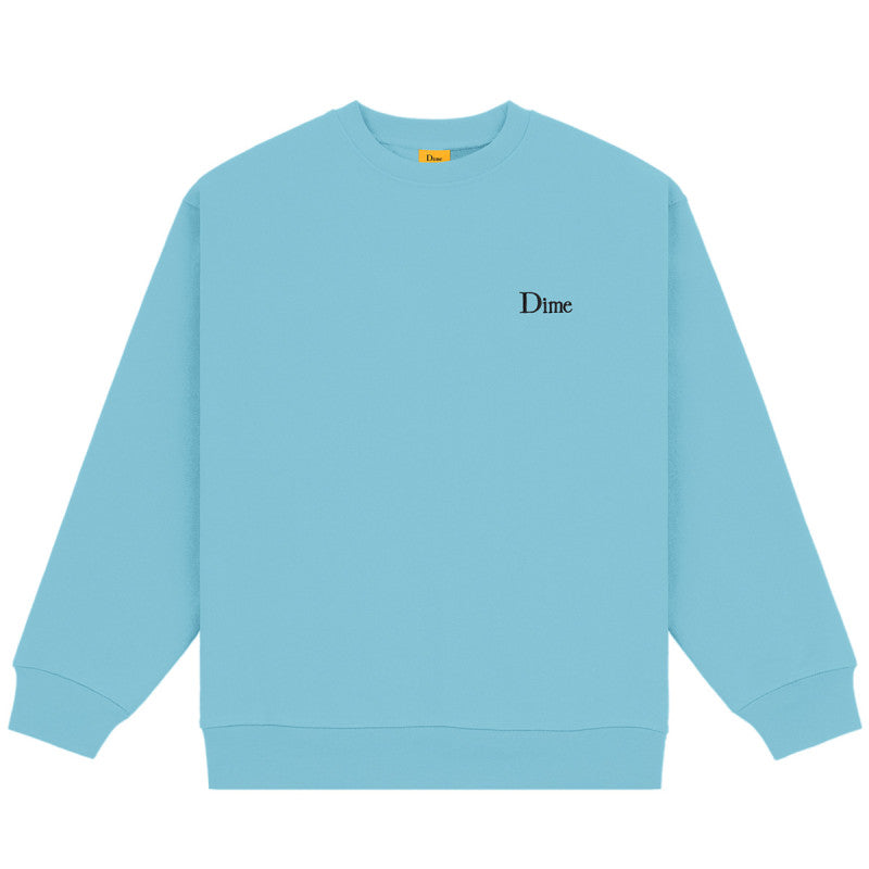 Dime Classic Small Logo Crewneck Sweater Ocean Blue