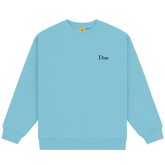 Dime Classic Small Logo Crewneck Sweater Ocean Blue