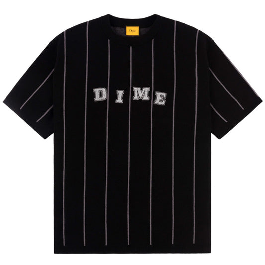 Dime Striped Knit Shirt Black