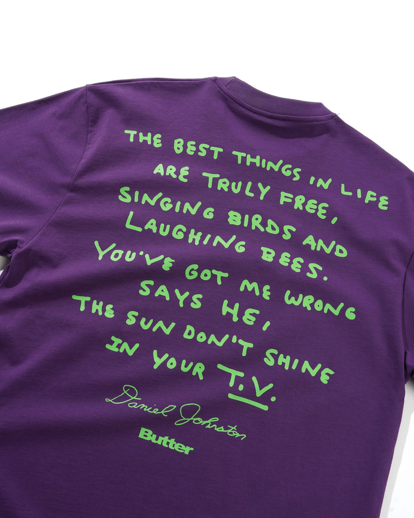 Butter Goods x Daniel Johnston Don't Be Scared T-shirt Grape