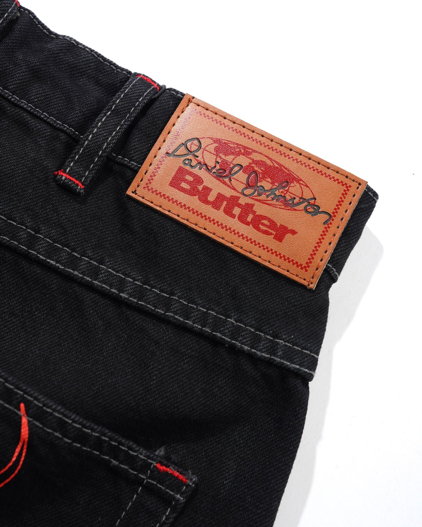 Butter Goods x Daniel Johnston Dragon Denim Shorts Washed Black