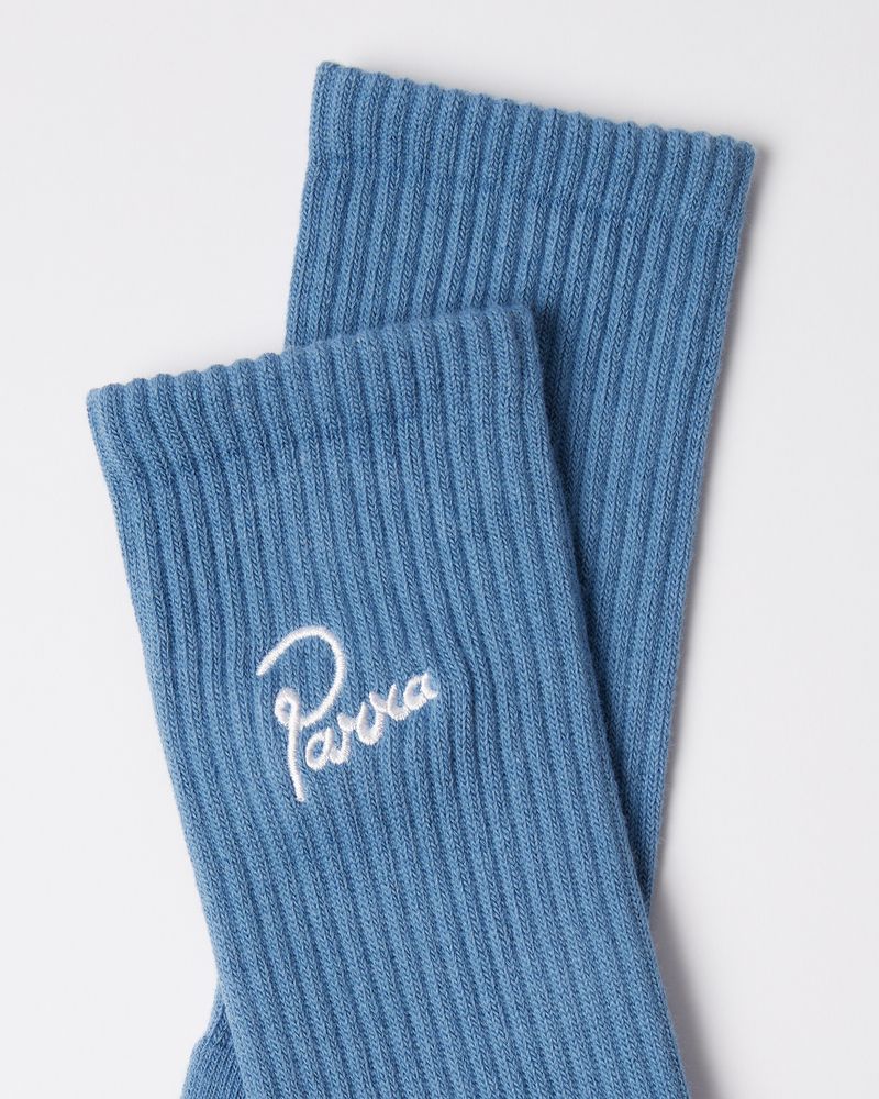 By Parra Signature Crew Socks Blue
