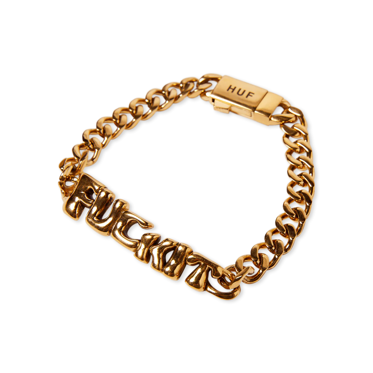 HUF Fuck It Warped Id Bracelet Gold