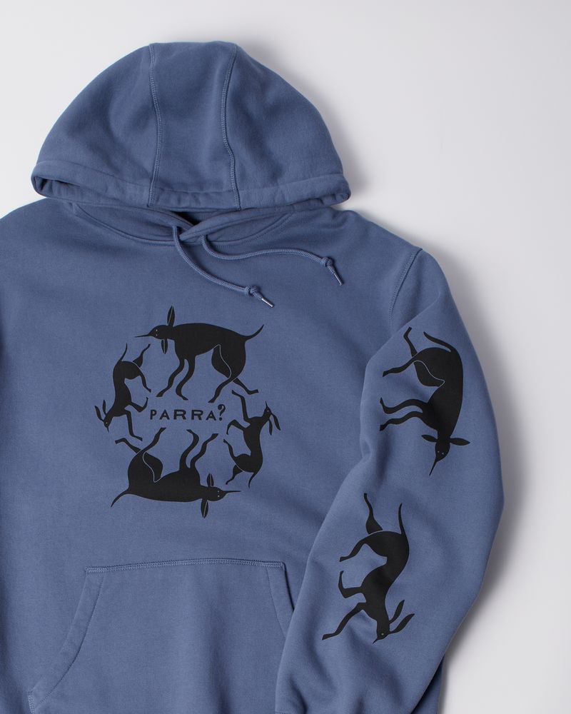 By Parra Non Grand Cafe Hooded Sweater Blue