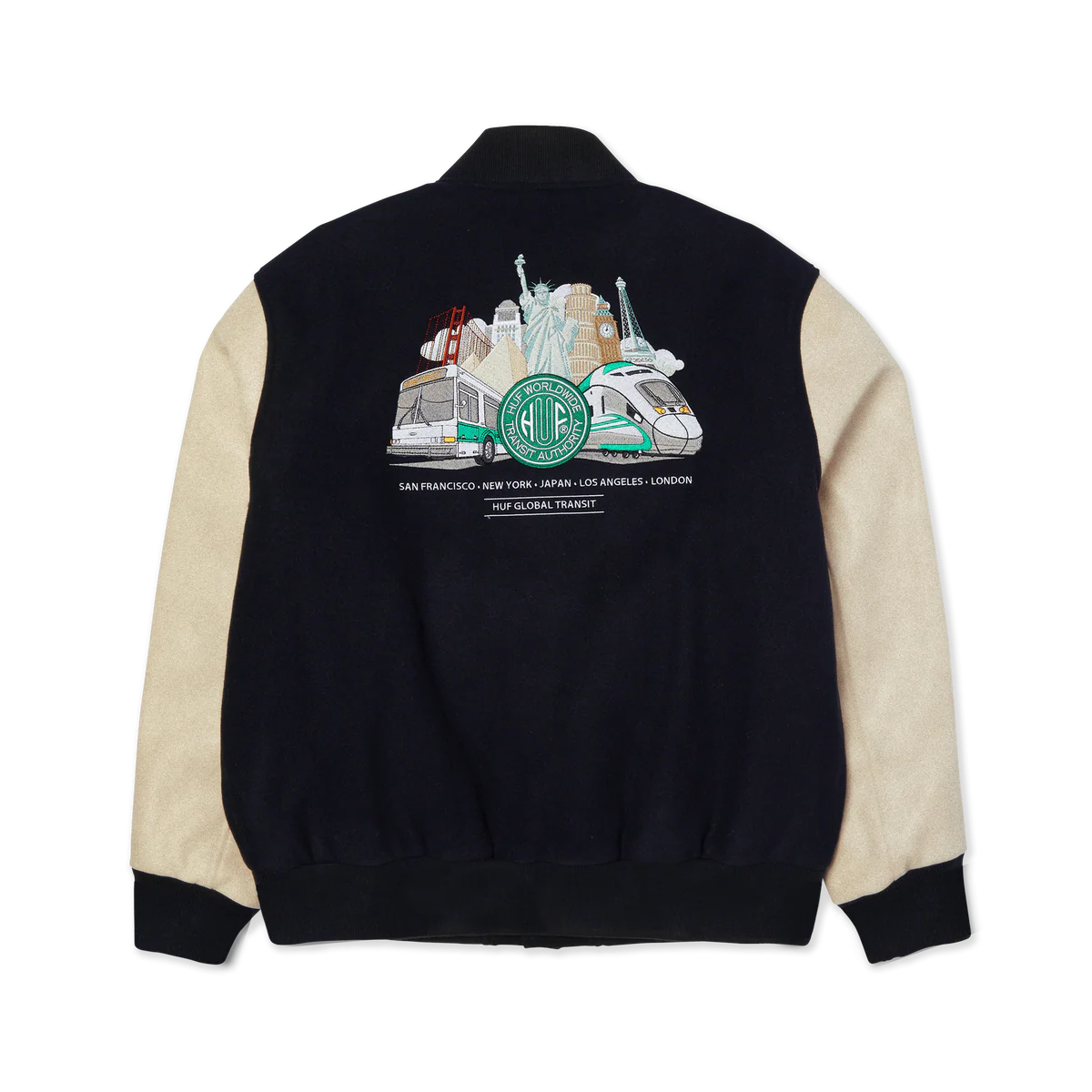 HUF Global Transit Varsity Jacket Navy