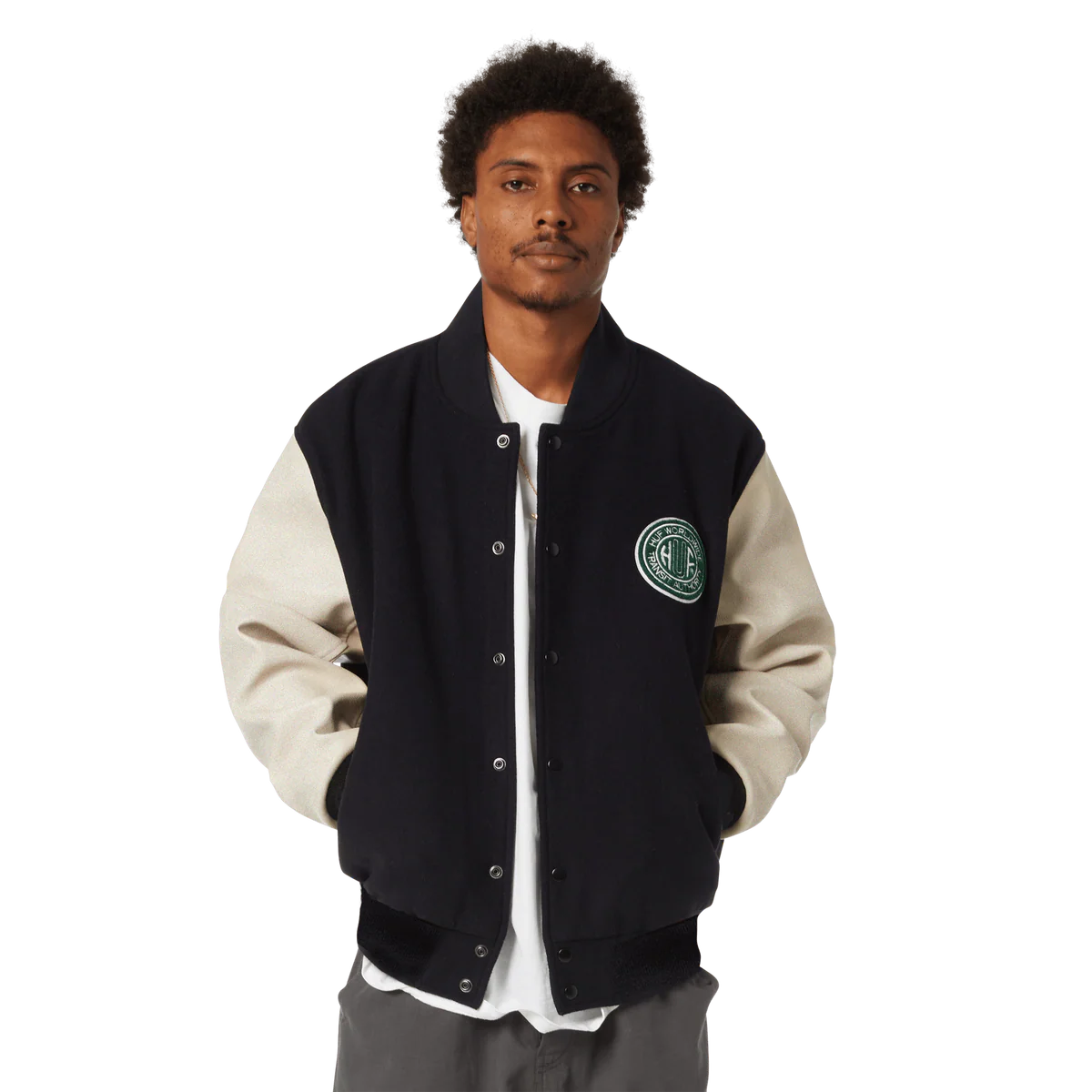 HUF Global Transit Varsity Jacket Navy