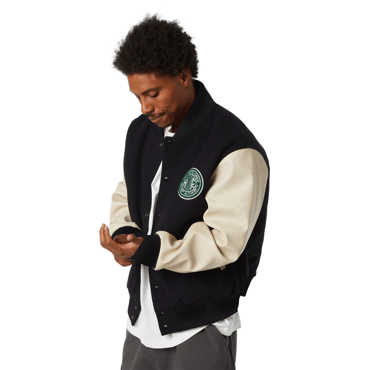 HUF Global Transit Varsity Jacket Navy