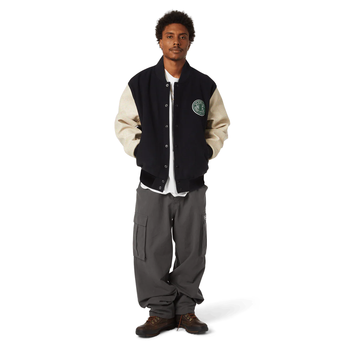 HUF Global Transit Varsity Jacket Navy