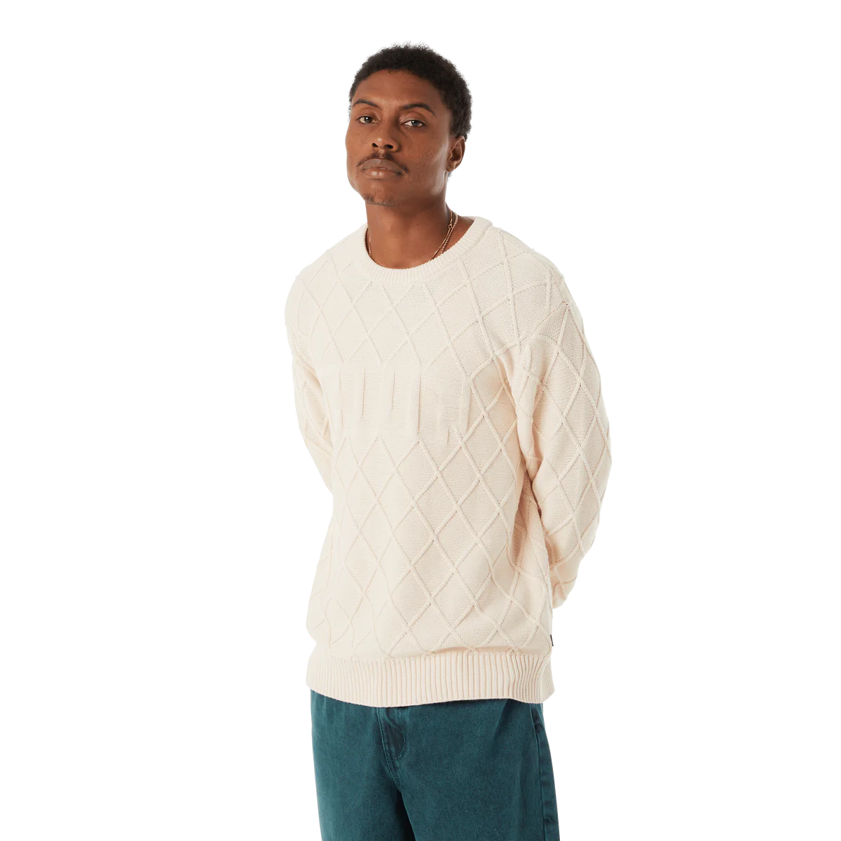 HUF Grid Sweater Natural