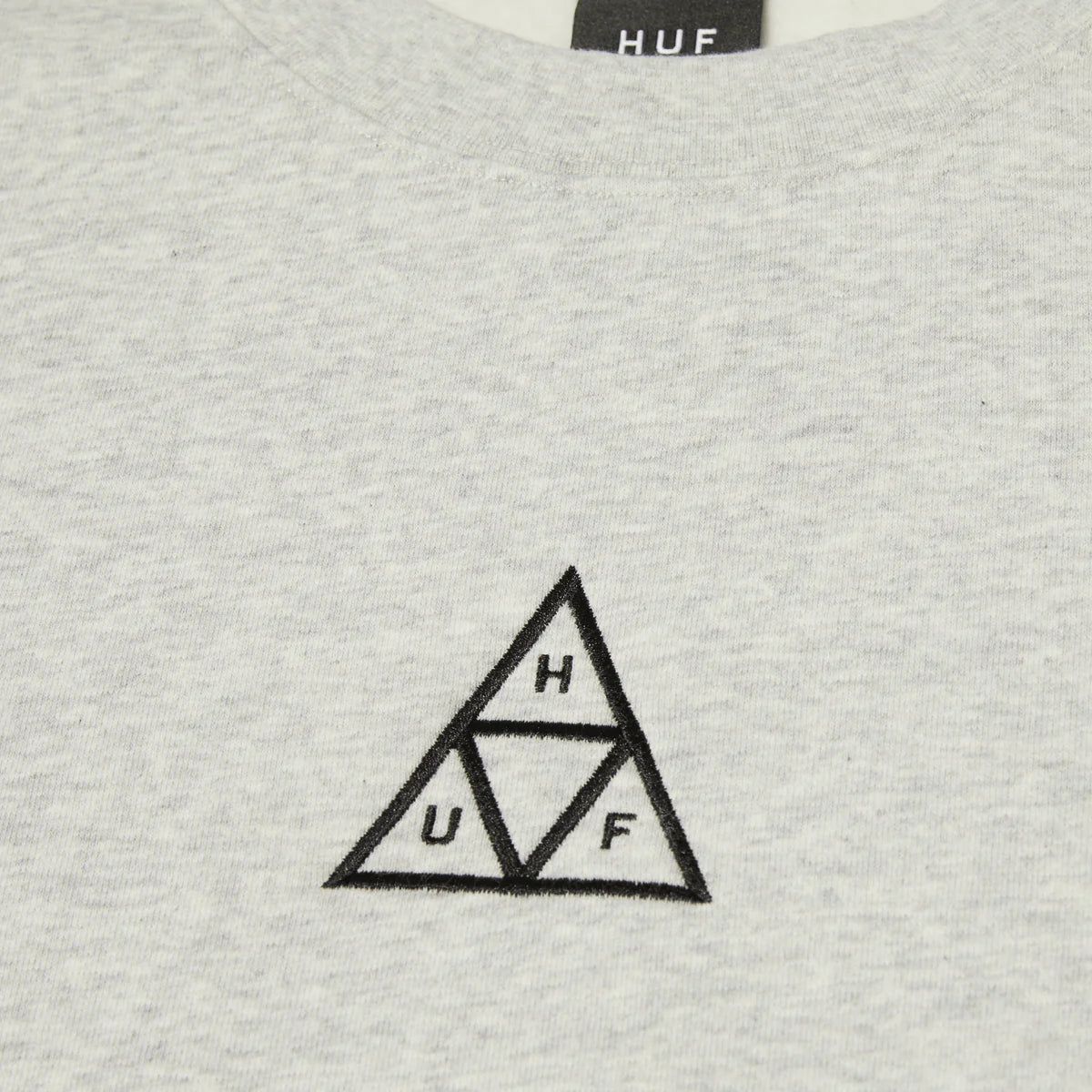 HUF Set Triple Triangle Crewneck Sweater Slate Heather Grey