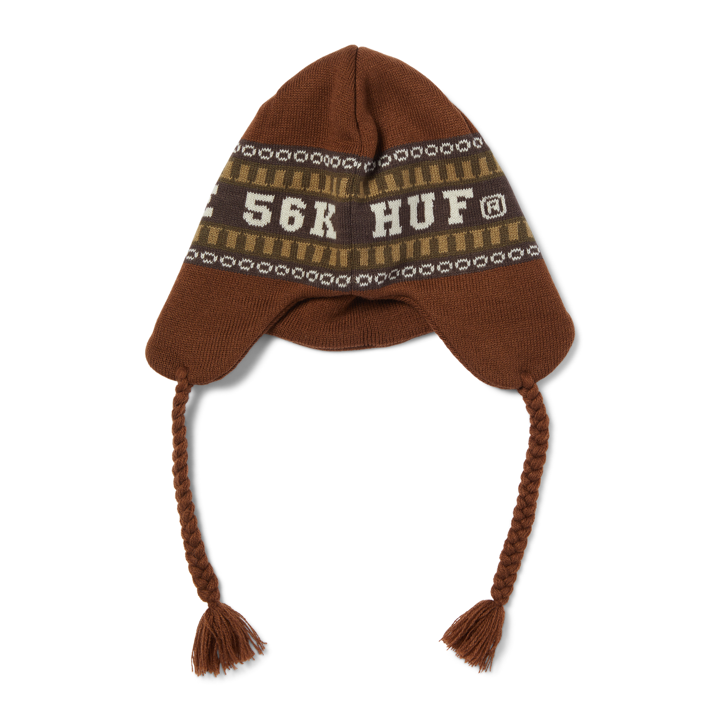 Huf X Bronze 56K Flap Beanie Brown