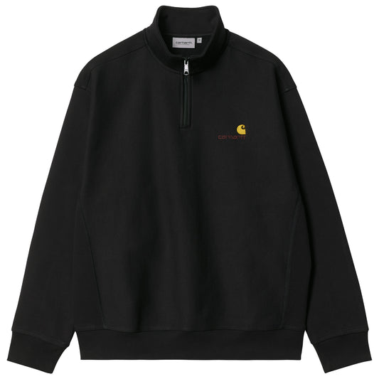 Carhartt WIP Half Zip American Script Sweater Black